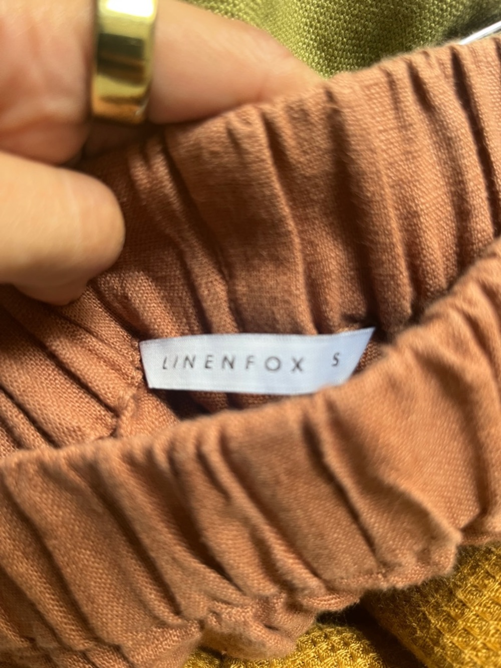 Linenfox Brenna trousers in mocha mousse size S - Picture 7 of 7